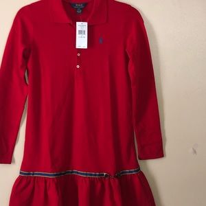Girls Red Polo Dress by Ralph Lauren
